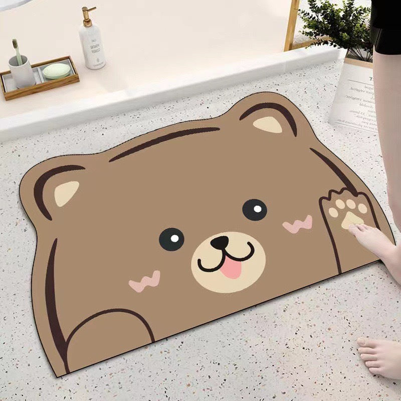 Lion-Themed Plush Bath Mat Bowlift