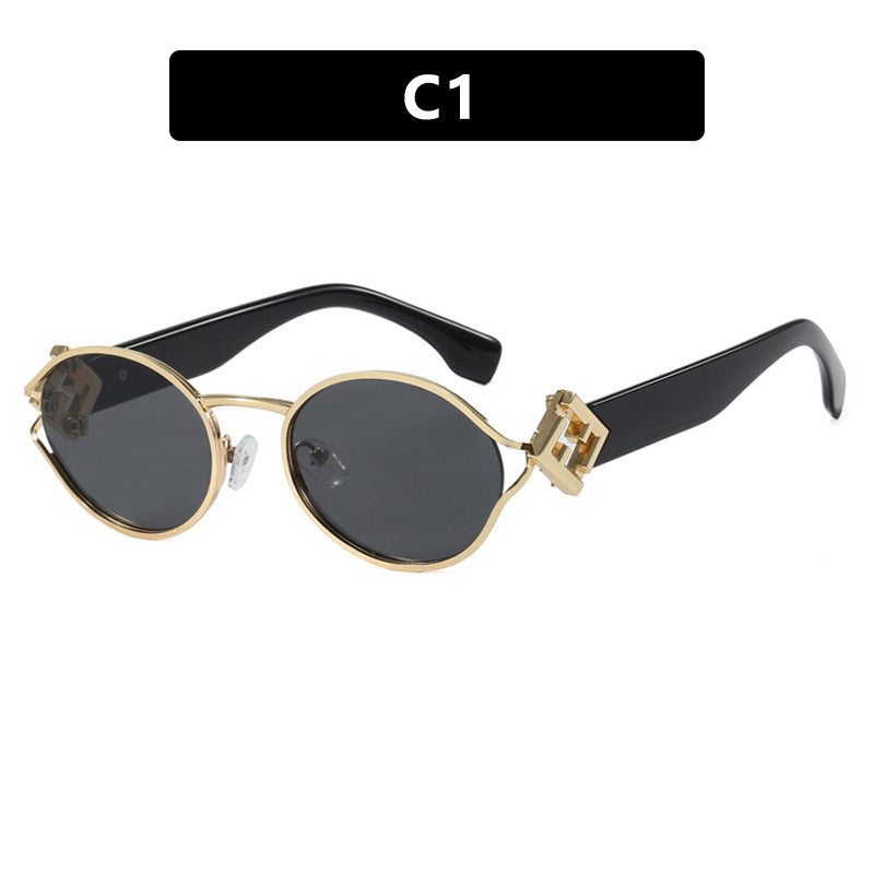 Ladies fashionable sunglasses with elegant metal frame and UV protection Bowlift