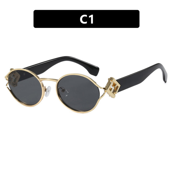 Ladies fashionable sunglasses with elegant metal frame and UV protection Bowlift