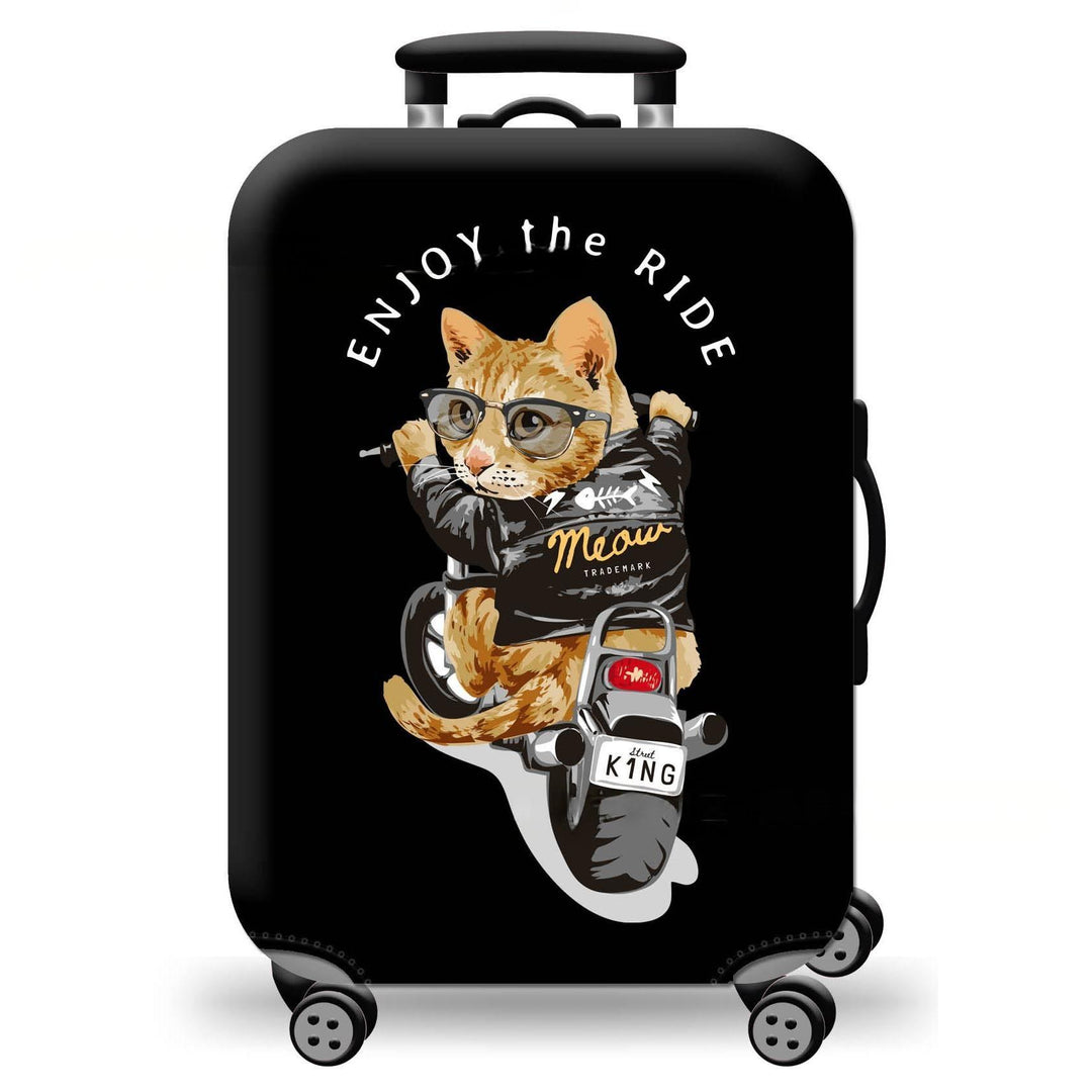 Unisex hard-shell suitcase with playful cat design Bowlift