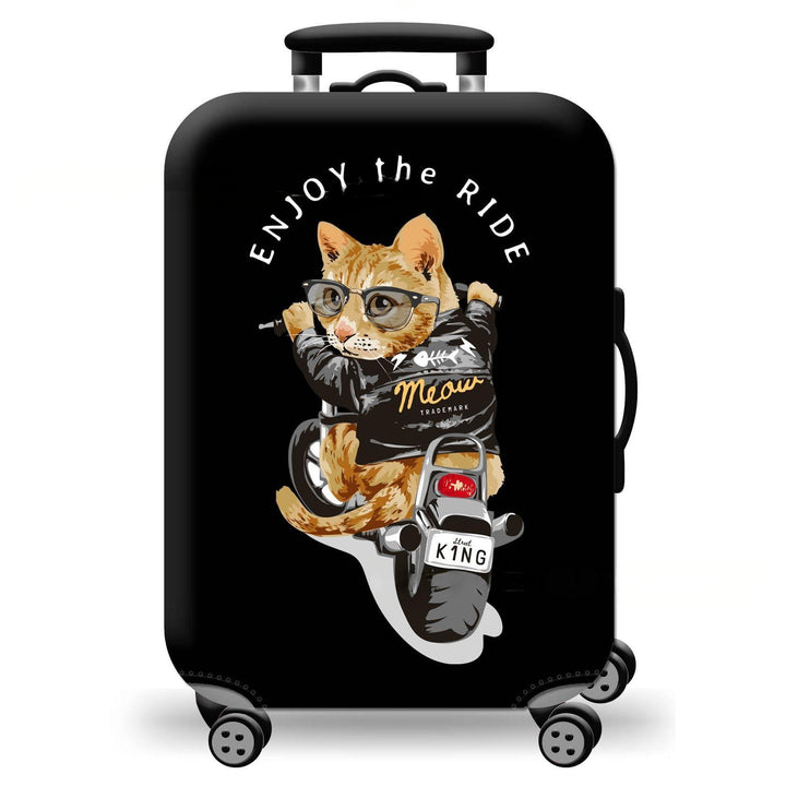 Unisex hard-shell suitcase with playful cat design Bowlift