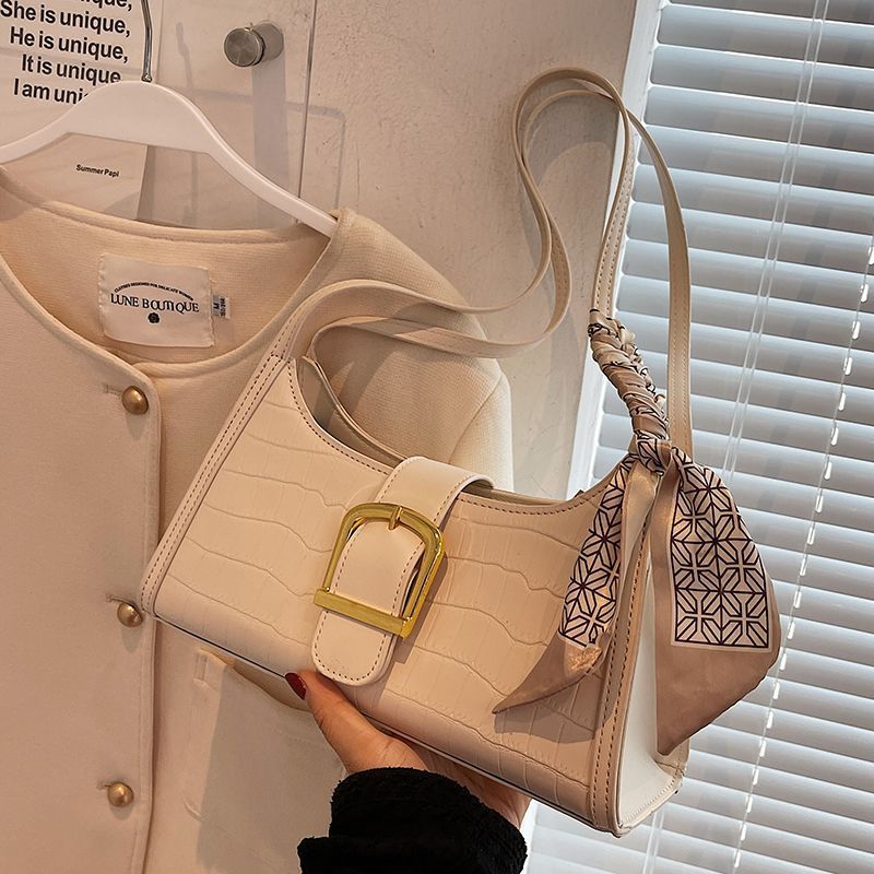 Crocodile-Embossed Mini Crossbody Handbag Bowlift