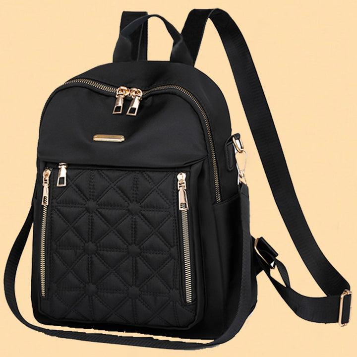 Stylish Quilted Nylon Backpack Bowlift