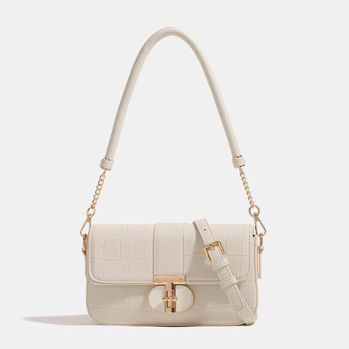 Crocodile-Embossed Crossbody Handbag Bowlift