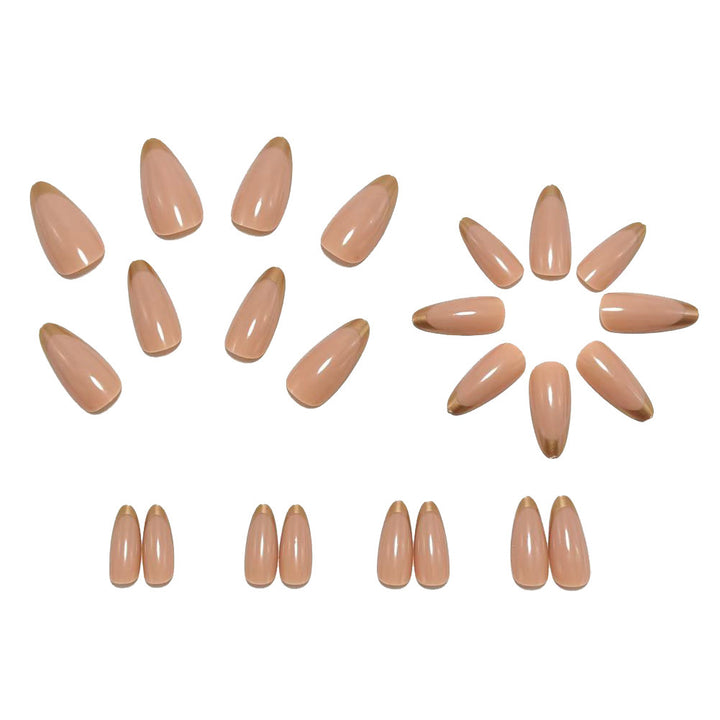 Artificial nails with metallic tip design Bowlift