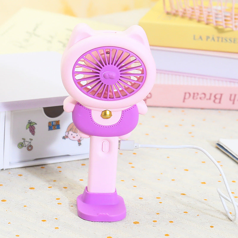 Women Portable Kids Handheld Fan Bowlift
