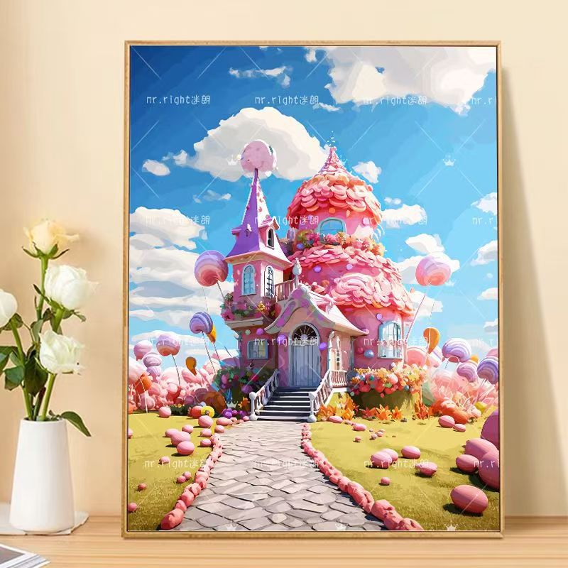 Whimsical Fantasy Landscape Art Canvas Bowlift