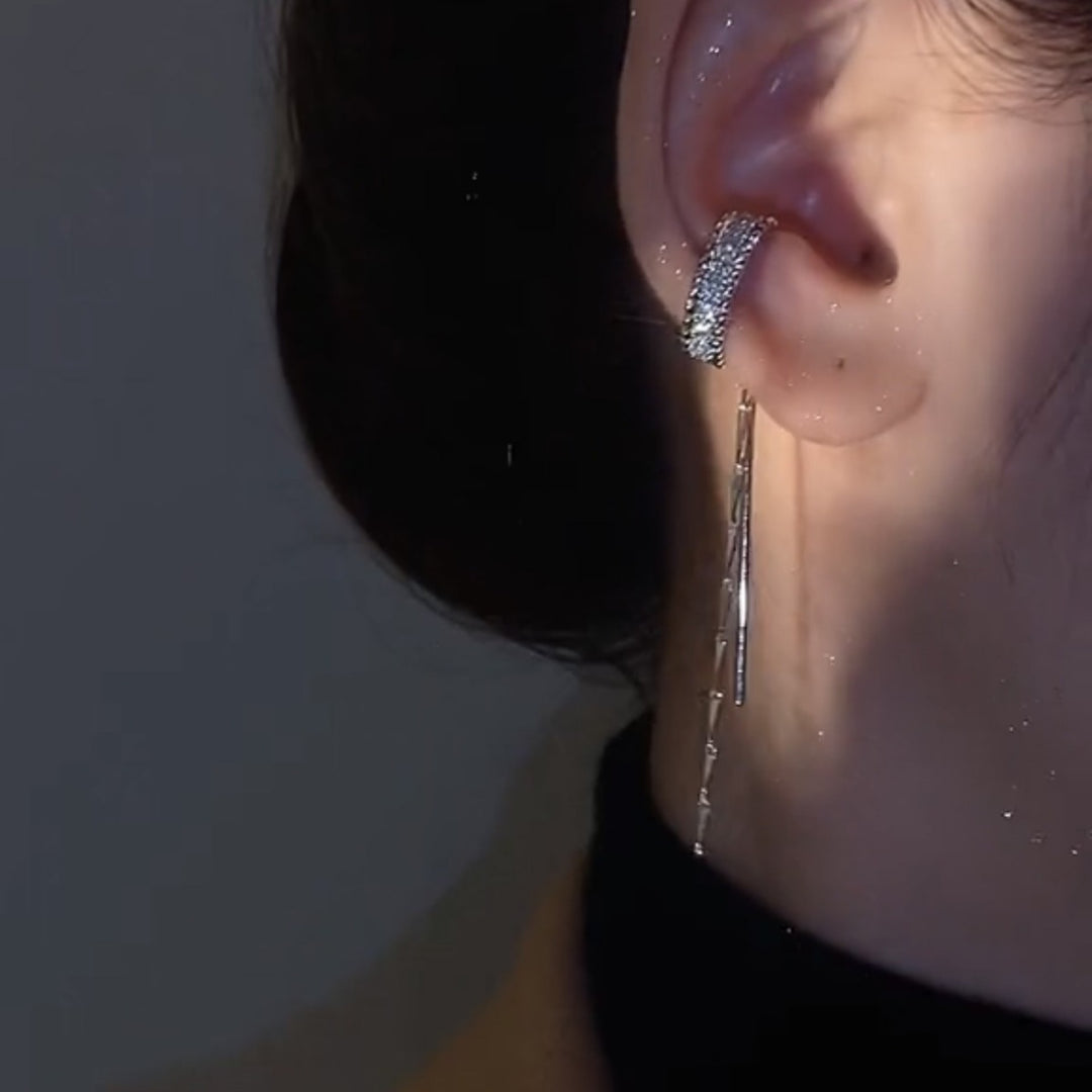Glamorous earrings with sparkling stones Bowlift