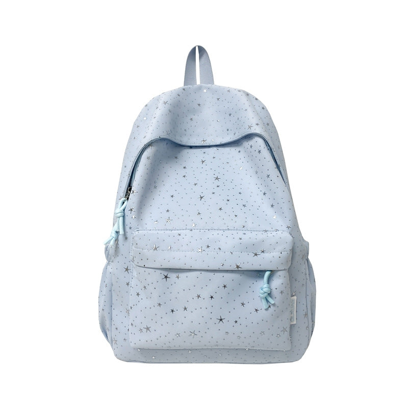 Star-Printed Casual Backpack Bowlift