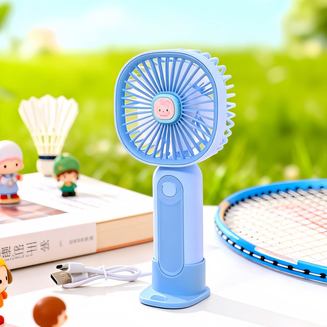 Women's Portable Hand Fan with USB Charging Function and Cute Design Bowlift