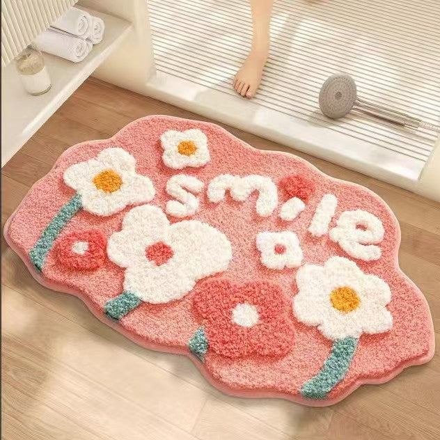 Floral-Themed Decorative Area Rug Bowlift