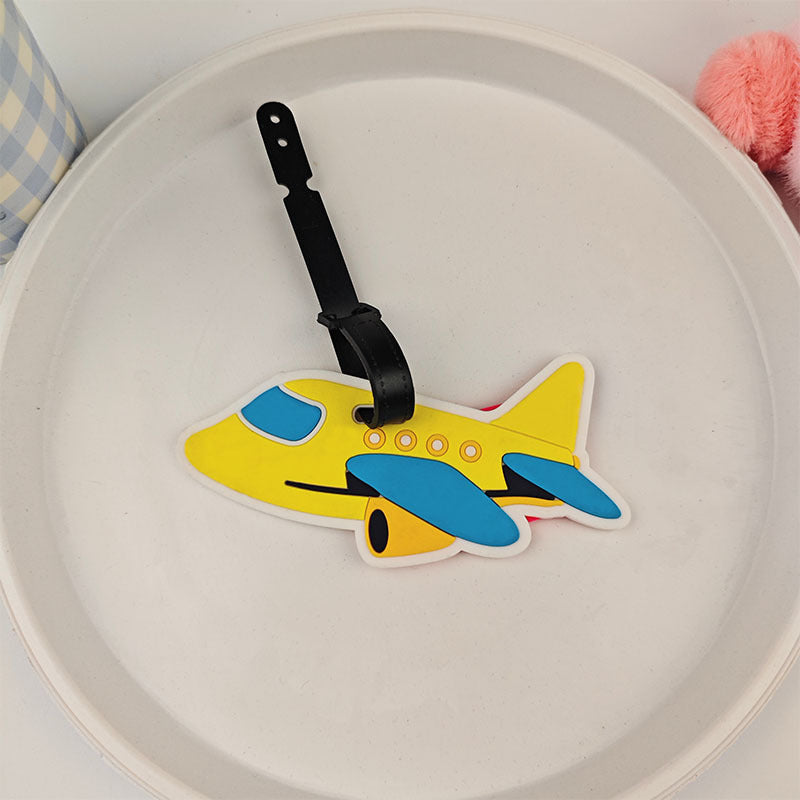 Ladies Padded Luggage Tag in Airplane Design Bowlift