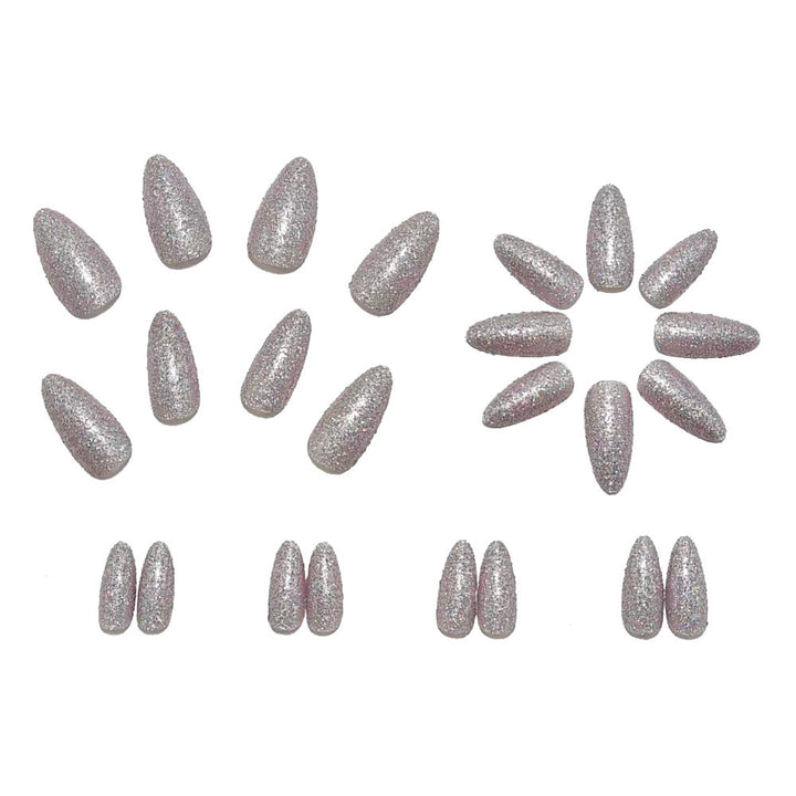 Artificial nails with glitter and elegant design Bowlift