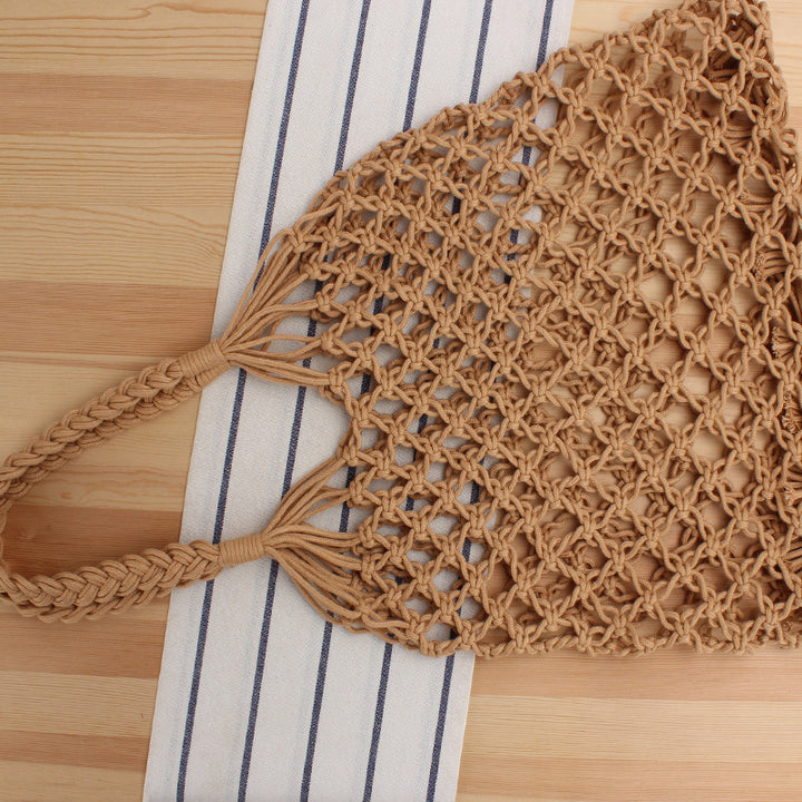 Handmade mesh tote bag with inner pouch Bowlift