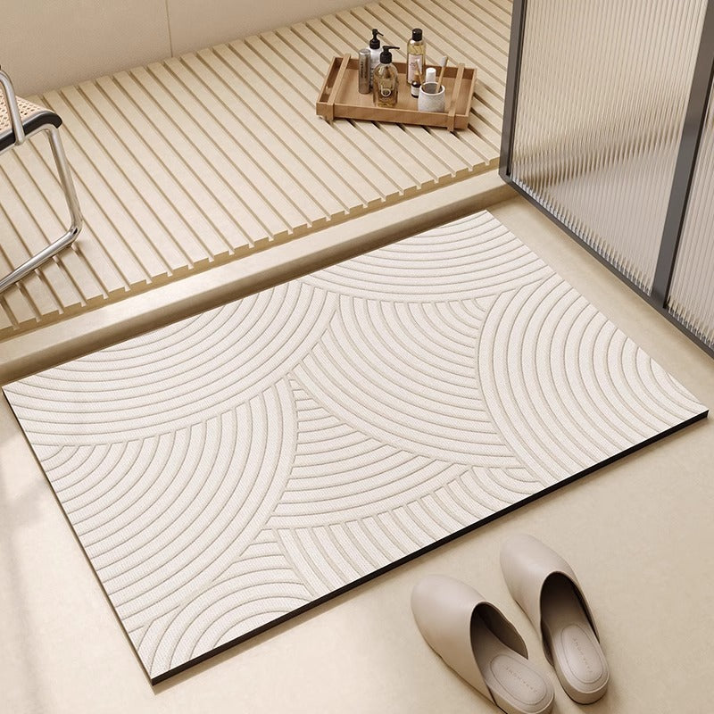 Geometric Design Bath Rug Bowlift