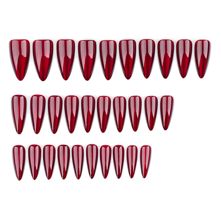 Glossy Stiletto Press-On Nail Set Bowlift