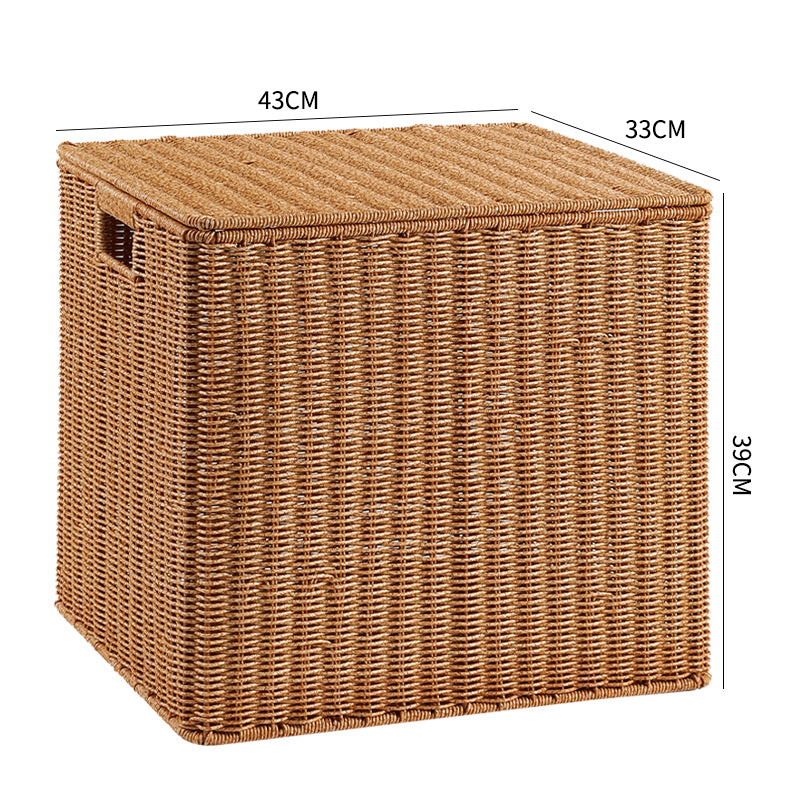 Handwoven Wicker Storage Cube Bowlift