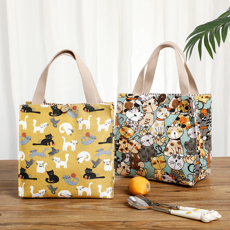 Cute Cat-Themed Storage Tote Bowlift