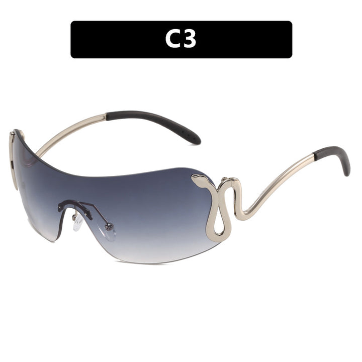 Ladies futuristic sports sunglasses with playful design Bowlift