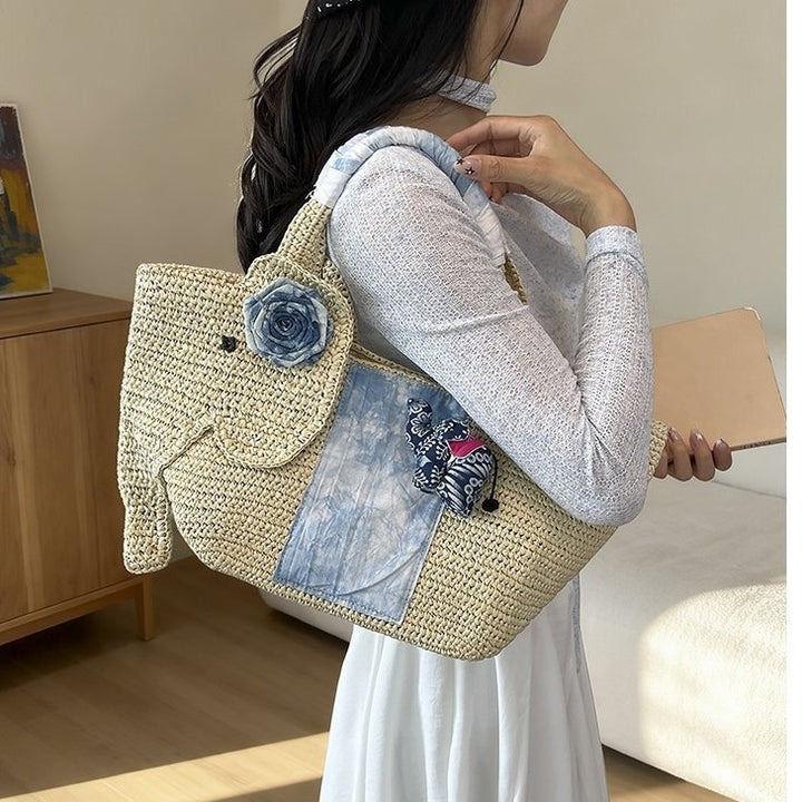 Playful straw bag Bowlift