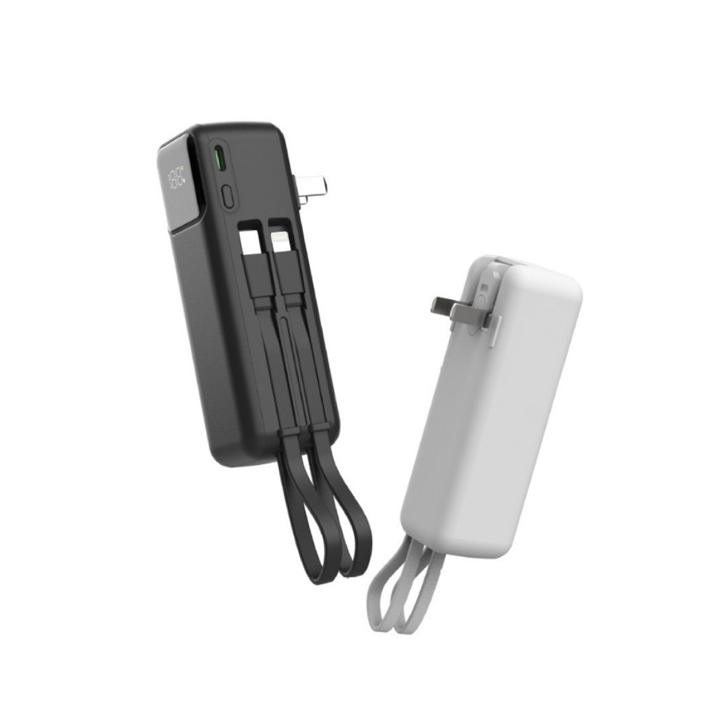 Portable power bank with integrated wireless charging function and LCD display Bowlift