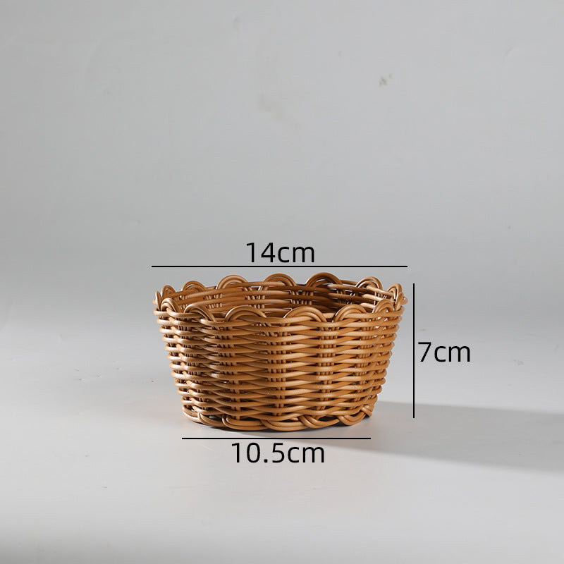 Handcrafted Round Wicker Serving Bowl Bowlift