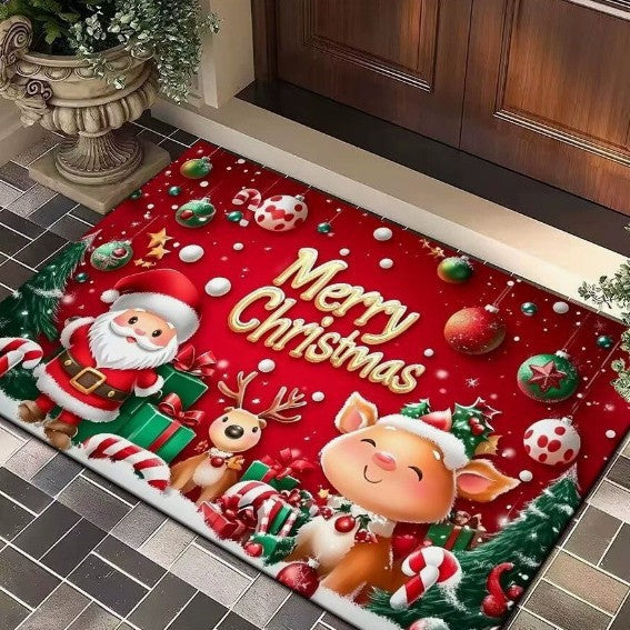 Floral Themed Welcome Mat Bowlift
