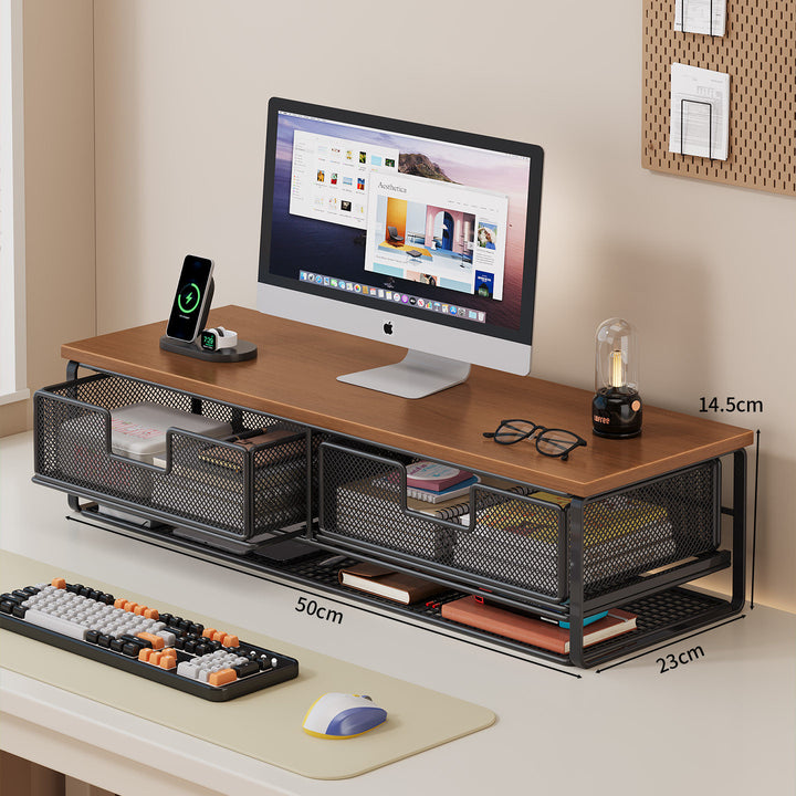Multi-Functional Desk Organizer with Mesh Storage Bins Bowlift