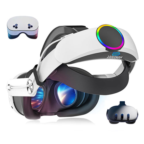 Ergonomic VR headset with high-performance battery Bowlift