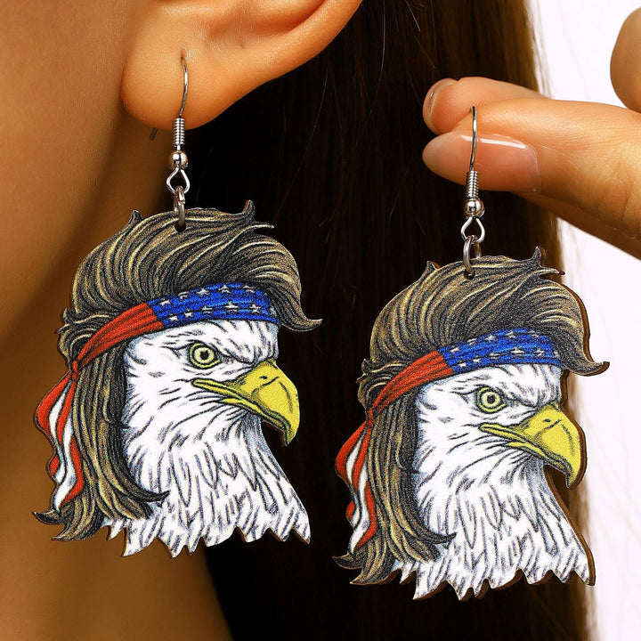Women's unusual star-rose acrylic earrings with feather-light wearing comfort and fishhook closure Bowlift