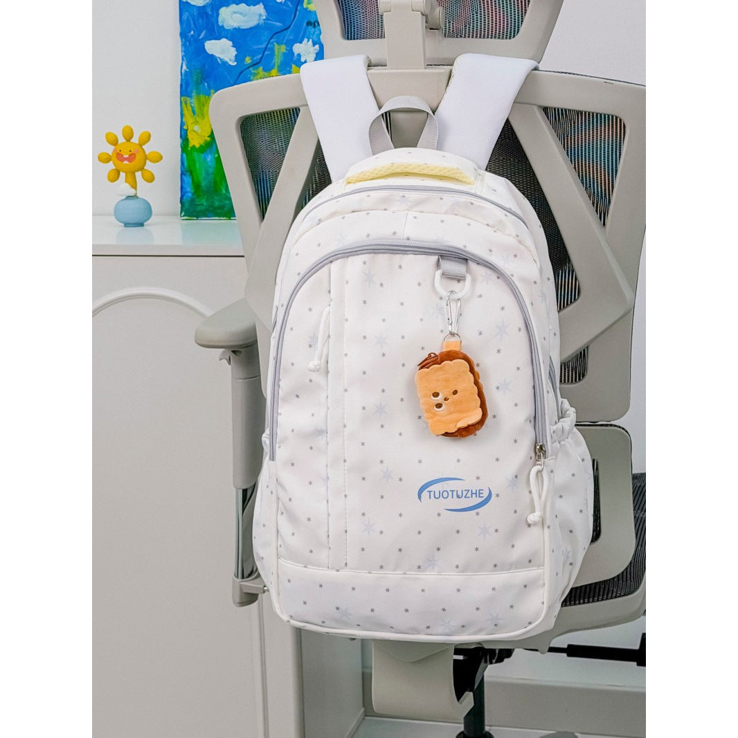 Star-Patterned School Backpack Bowlift