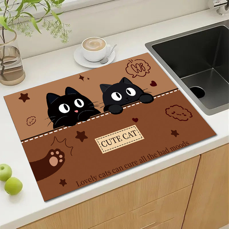 Cute Cartoon Dog Kitchen Mat Bowlift