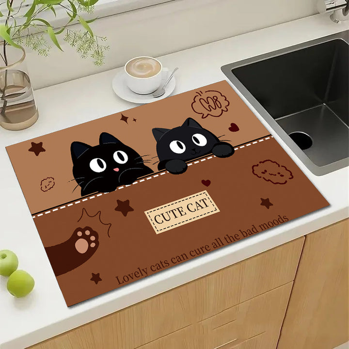 Cute Cartoon Dog Kitchen Mat Bowlift