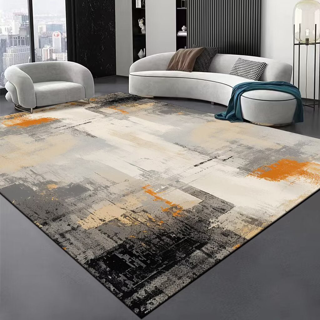 Contemporary Wave Pattern Area Rug Bowlift