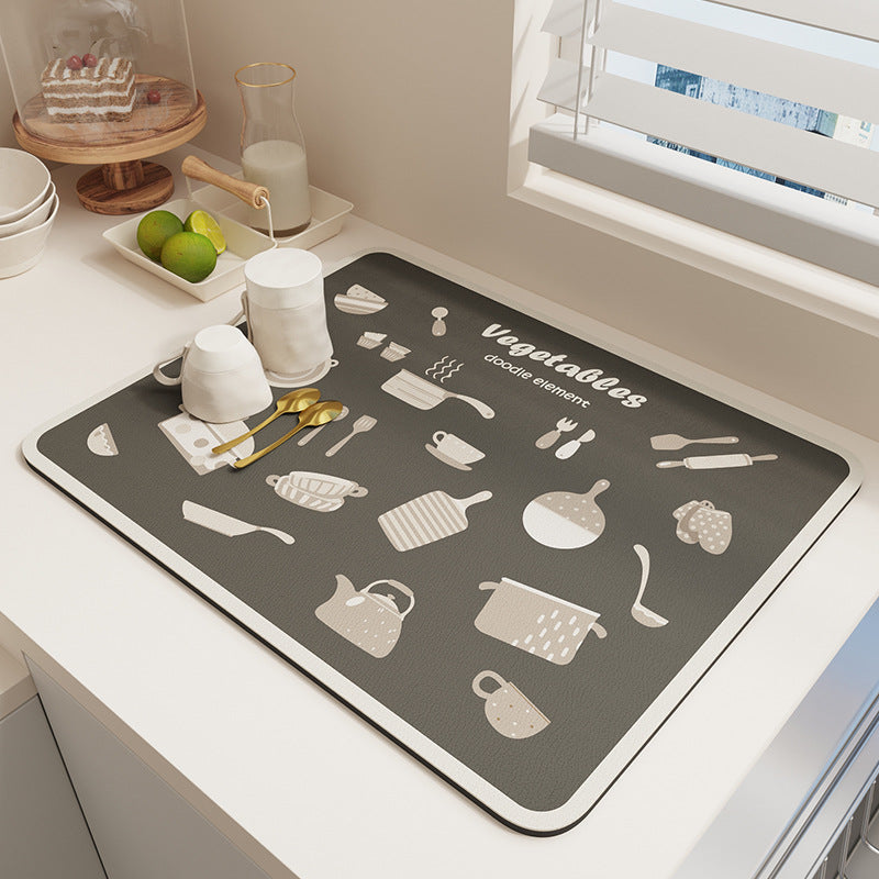 Geometric Patterned Kitchen Mat Bowlift