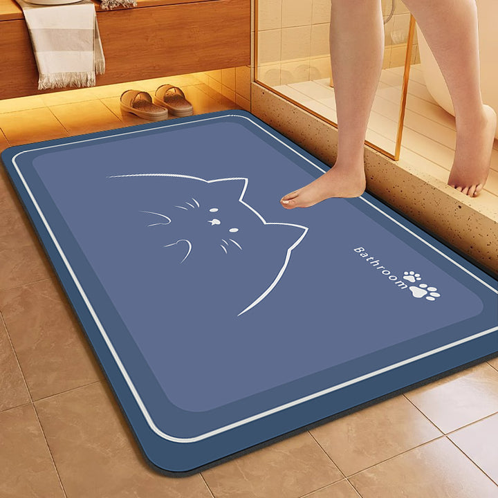 Cat-Themed Bath Mat Bowlift