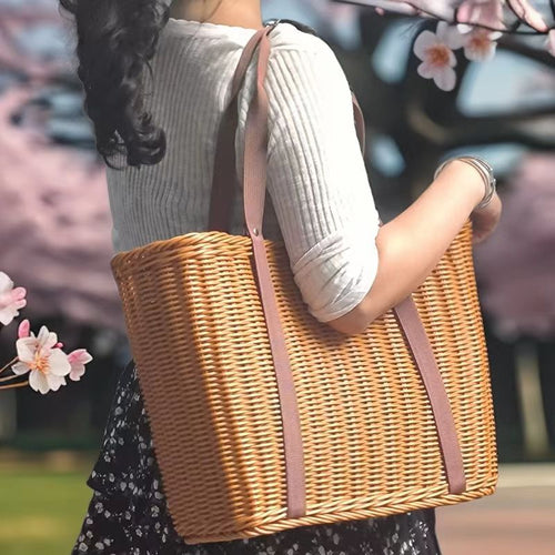Rustic Woven Storage Basket Bowlift