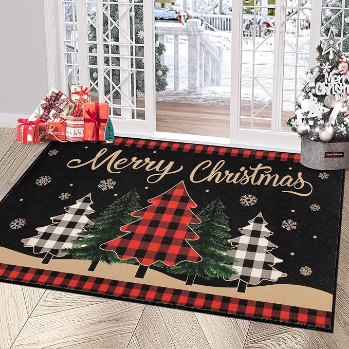 Festive Holiday Area Rug Bowlift
