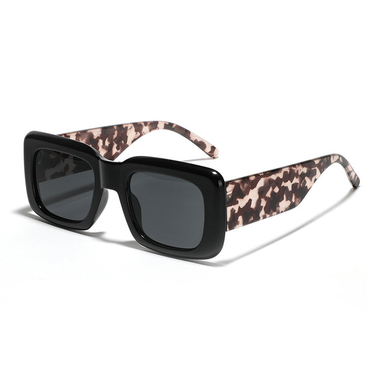 Women's modern square sunglasses with color-coordinated pattern Bowlift