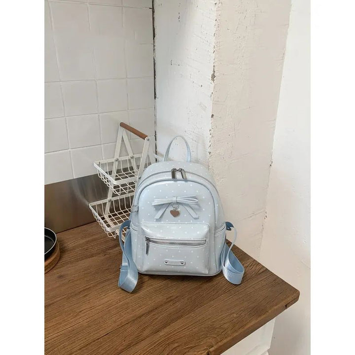 Polka-Dot Decorative Mini Backpack Bowlift