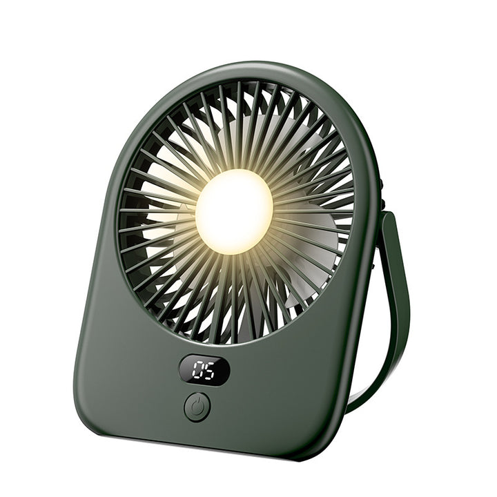 Unisex Rechargeable LED Desk Fan with Digital Display Bowlift