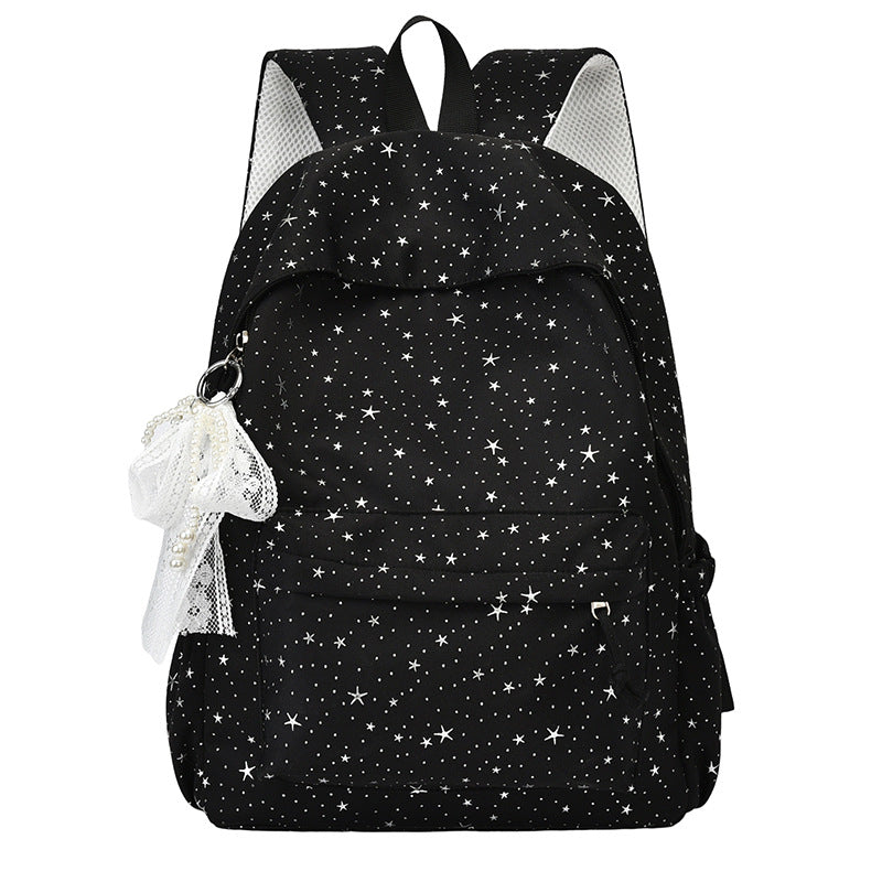 Elegant backpack with glittering stars and practical compartments Bowlift