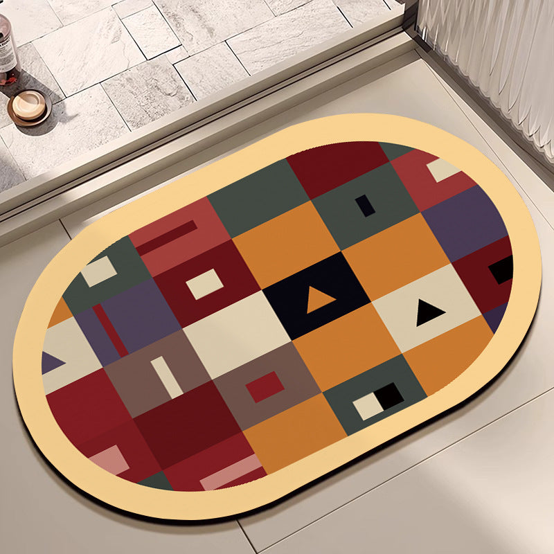 Geometric Pattern Bath Mat Bowlift