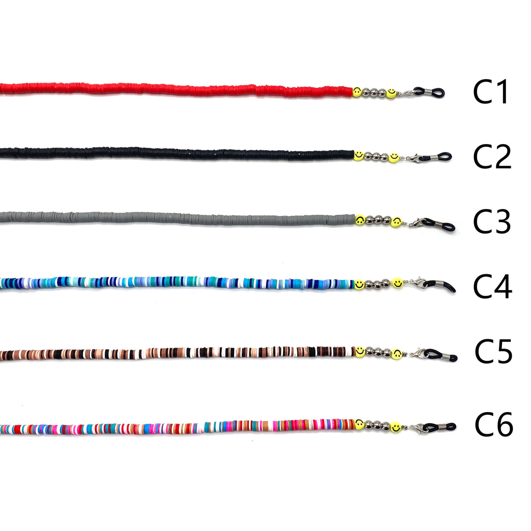Colorful Smile Bead Eyewear Chain Bowlift