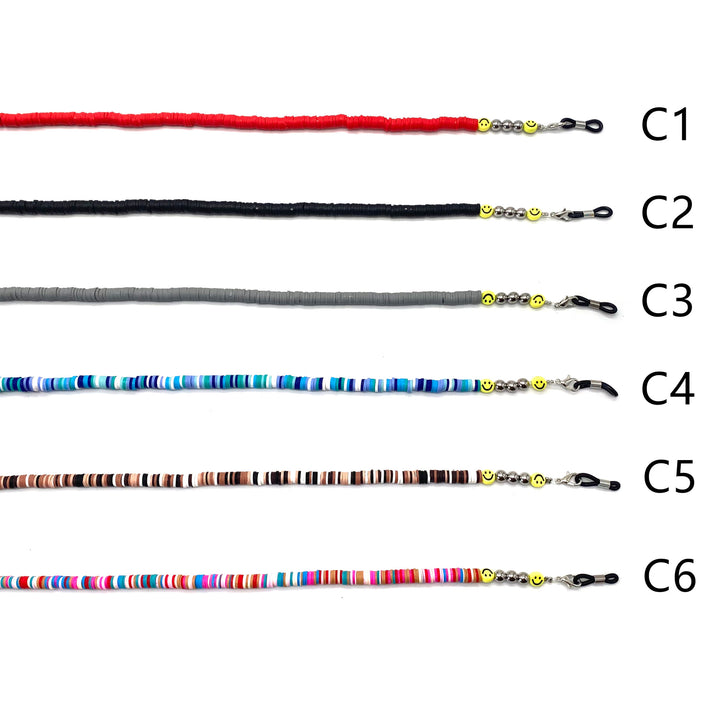 Colorful Smile Bead Eyewear Chain Bowlift