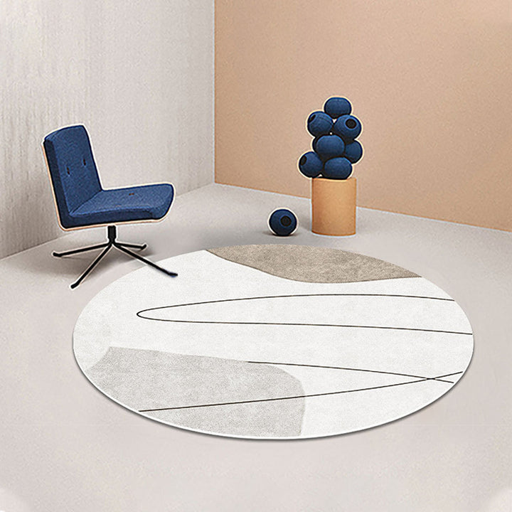 Abstract Patterned Round Area Rug Bowlift