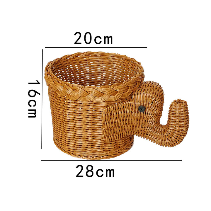 Decorative Woven Duck-Shaped Basket Bowlift