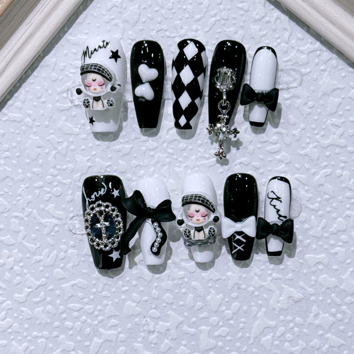 Elegant Character-Themed Decorative Press-On Nails