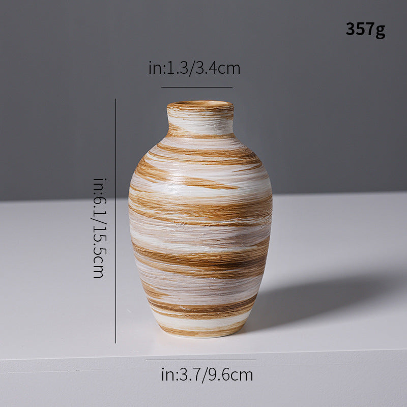 Artistic Spiral Design Ceramic Vase Bowlift