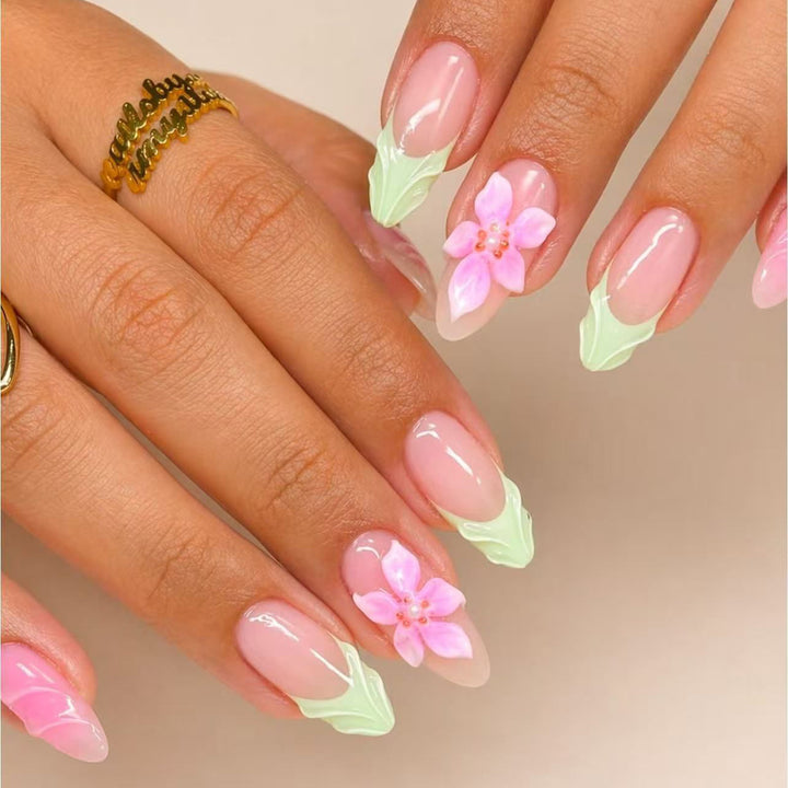 Floral Art Nail Design Bowlift